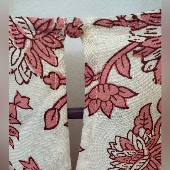 Sincerely Jules Red and Cream Long Sleeve Dress Cottagecore Boho - Picture 9 of 9